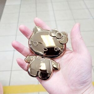 Brand New Sanrio Hello Kitty Gold Cell Phone Case Mirror & Stand